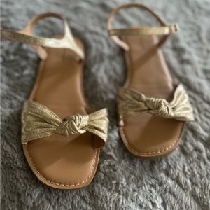 Girls size 5 Cat and Jack gold sandals, excellent condition